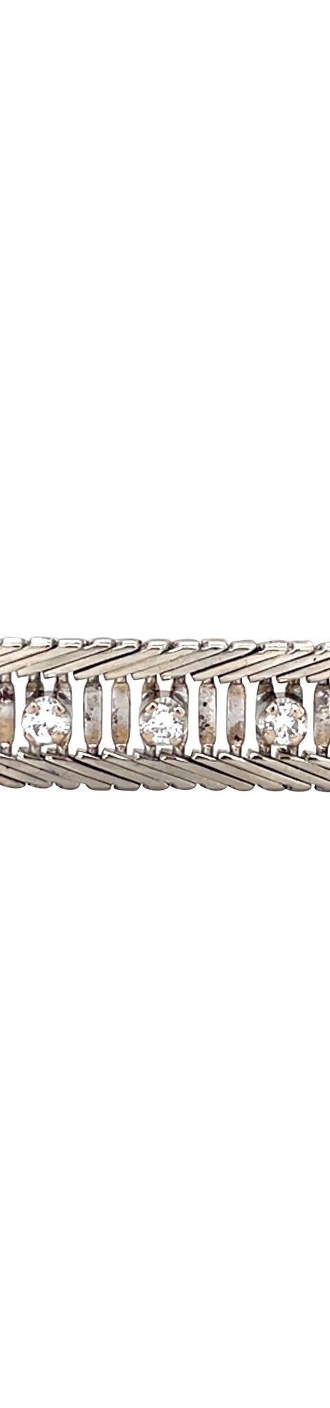 Vintage 14K White Gold Bracelet with Diamond